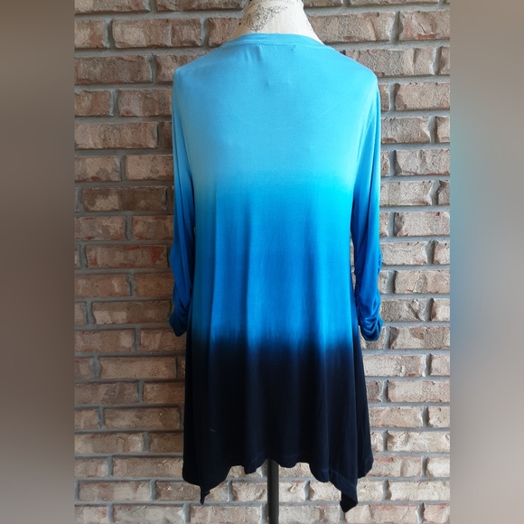 Philosophy Republic Clothing Ombree Asymmetrical Hem Dress  Tunic. - Picture 5 of 7